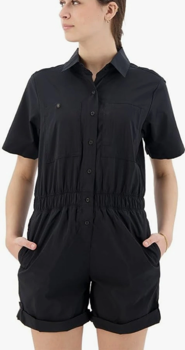 Columbia Black Short Sleeve Romper