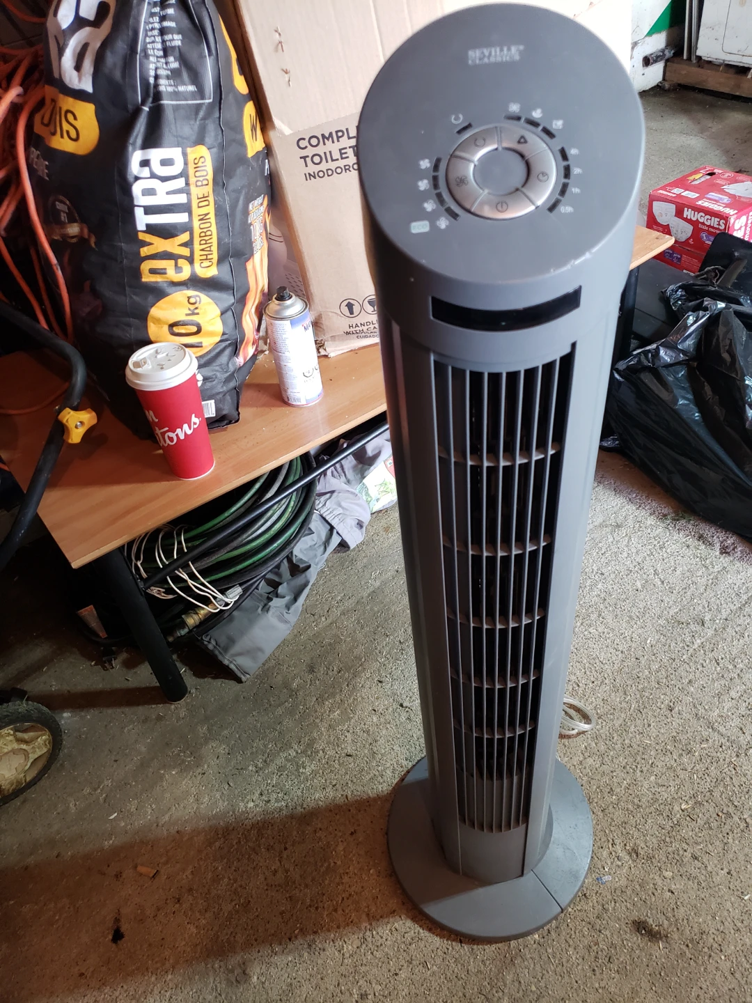 Seville Classics Tower Fan with Remote
