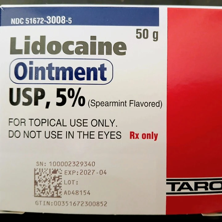 Lidocaine Ointment USP 5% Spearmint Flavored 50g ⚽