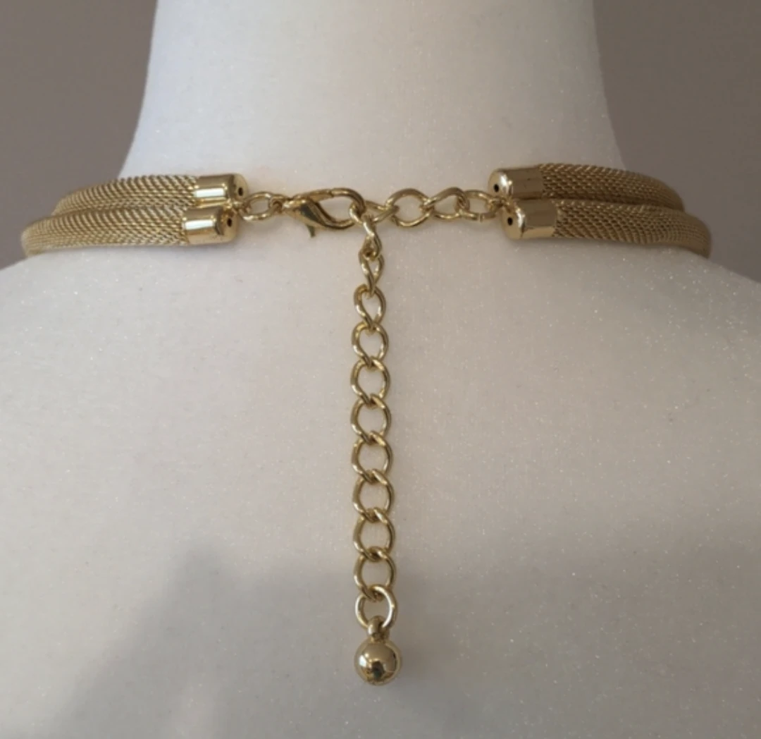 Vintage Gold Tone Knot Necklace - photo 3