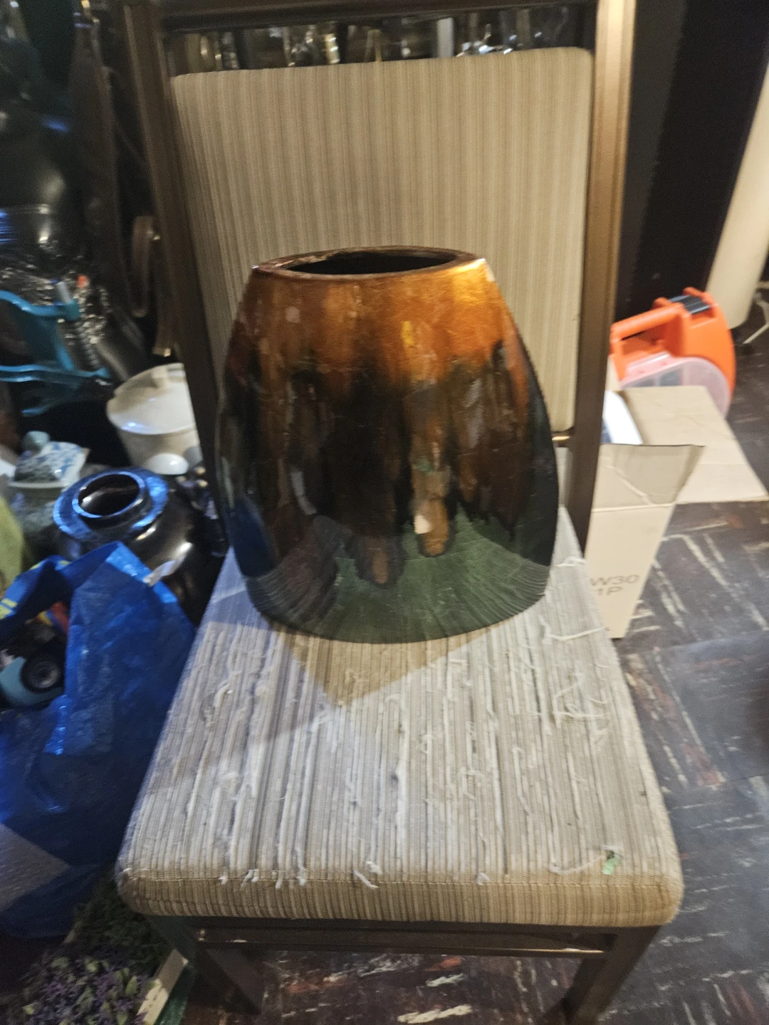 Ceramic Vase - Brown and Green Glaze - photo 2