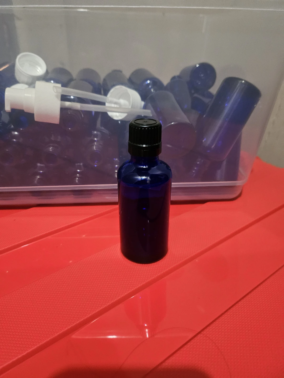 Blue Essencial Oil  Glass Bottles with Dropper