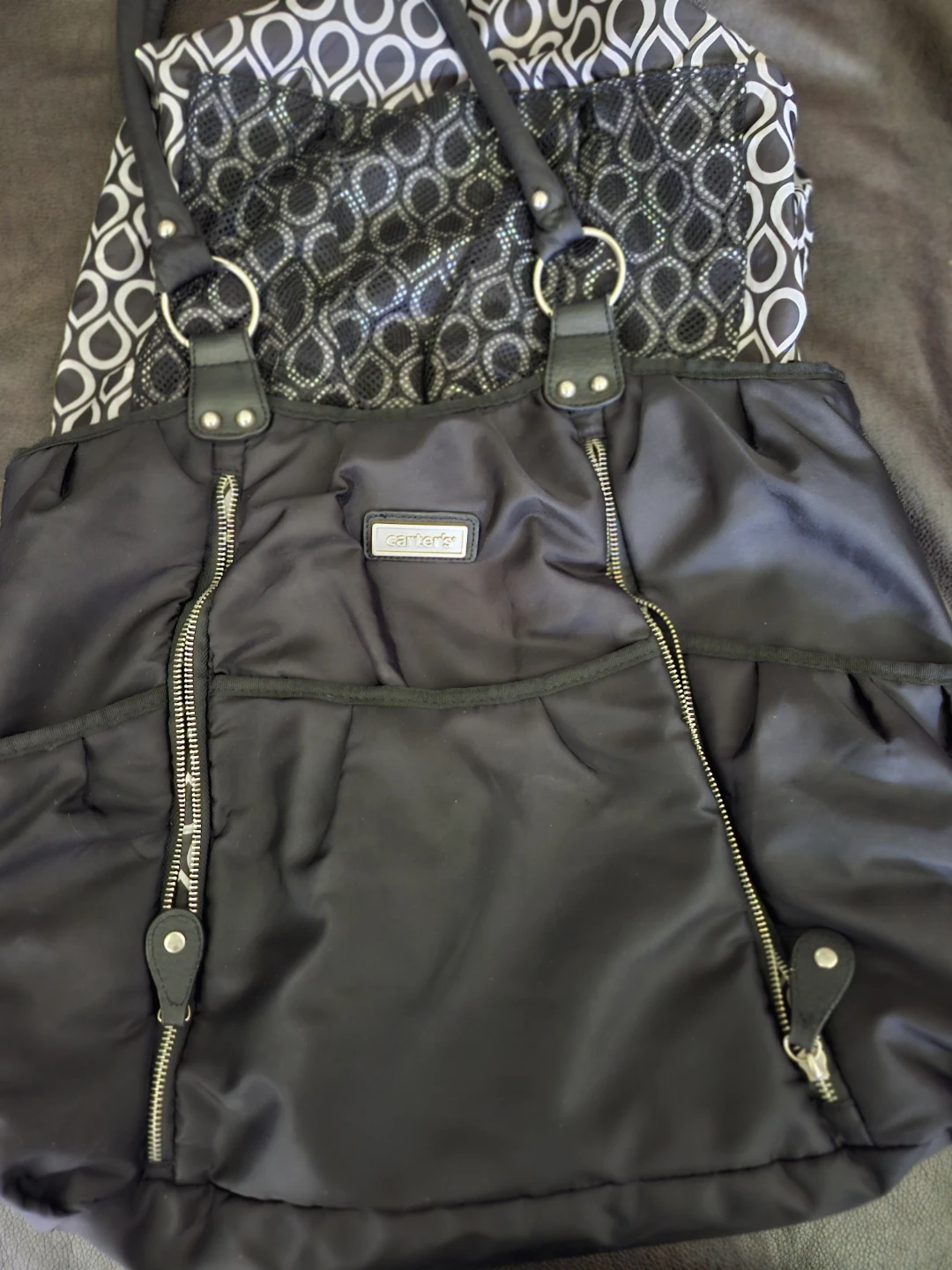 Carter's Black Diaper Bag with Changing Pad - photo 5