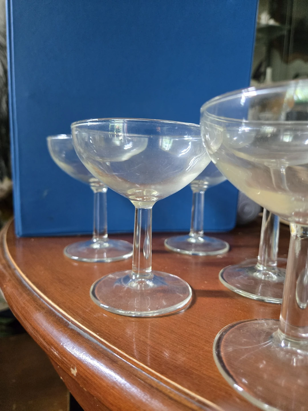 Set of 6 Glass Coupe Glasses