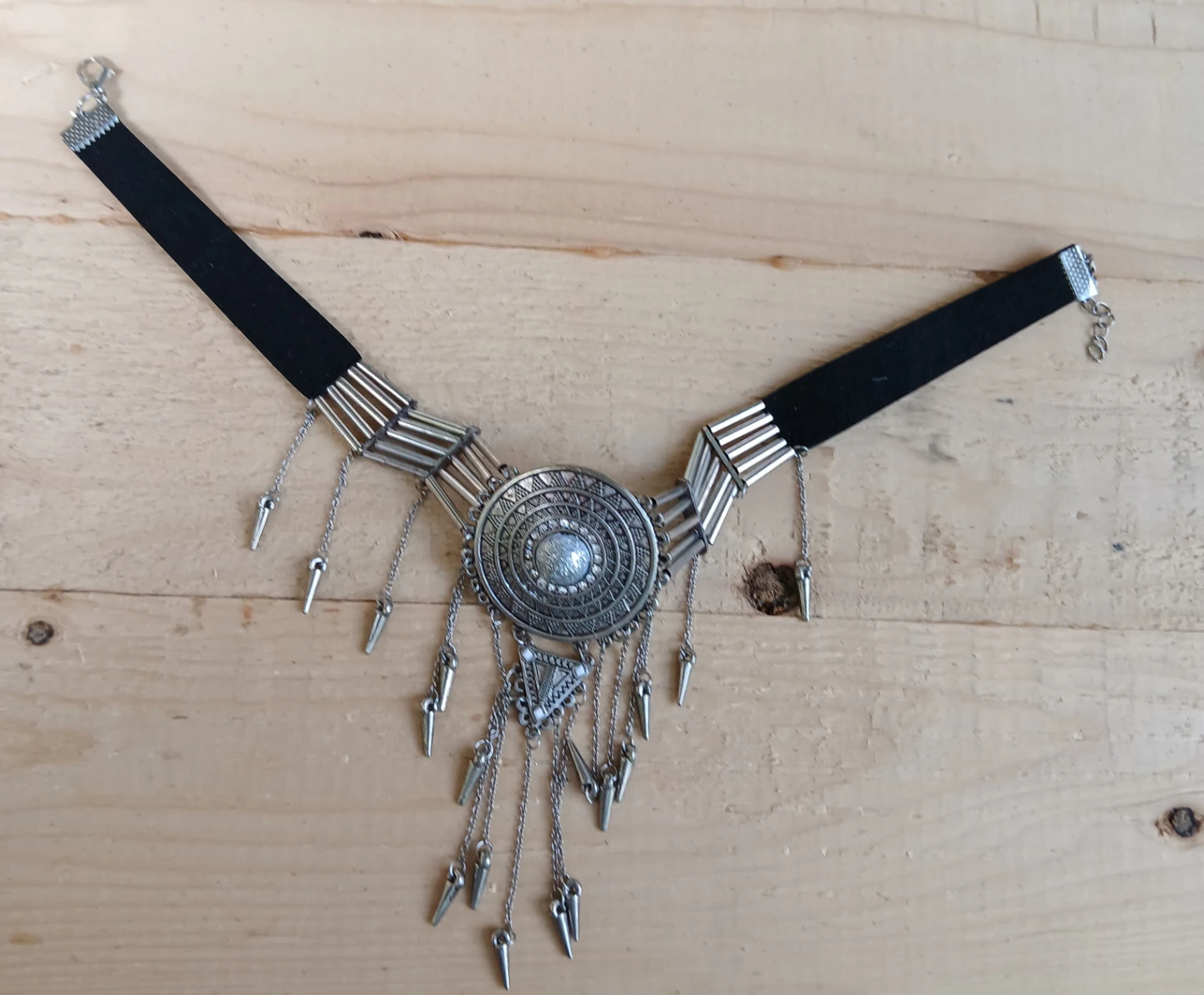 Boho Choker Necklace with Tassel Pendants - photo 2