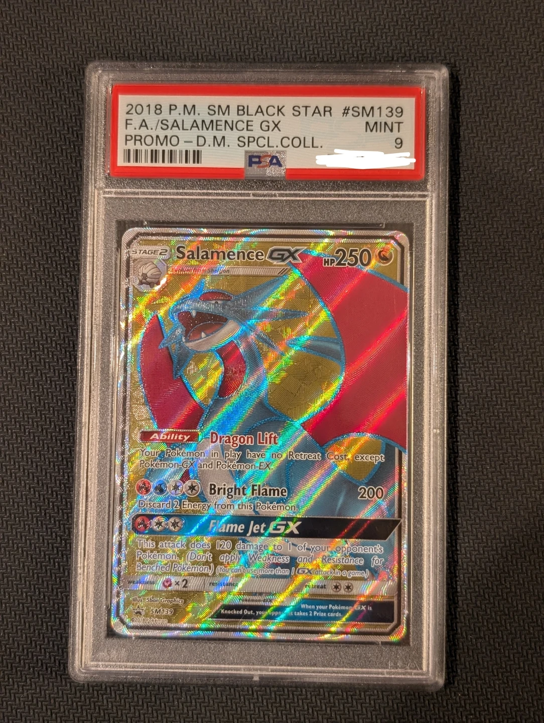 Salamence GX Sun & Moon Promo SM 139 PSA 9 - Pokemon