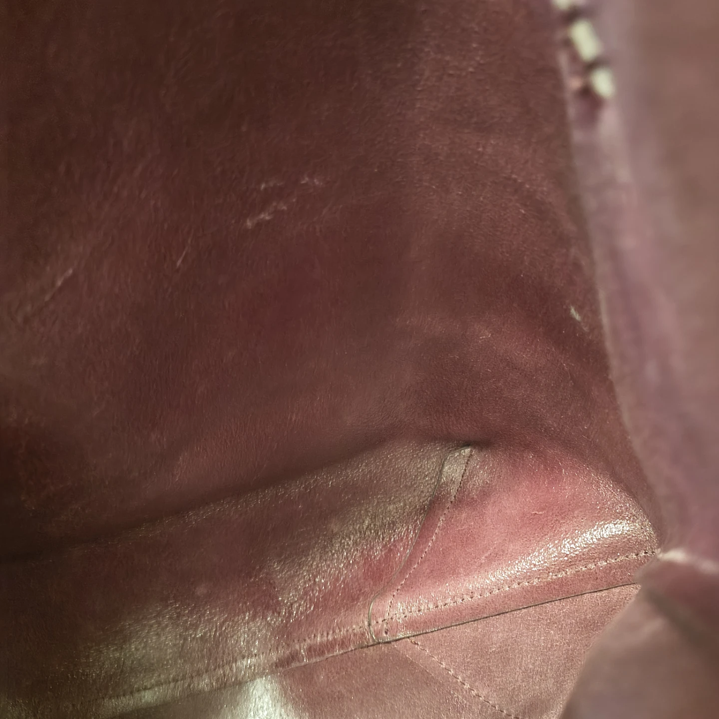 Burgundy Leather Tote Bag - photo 5