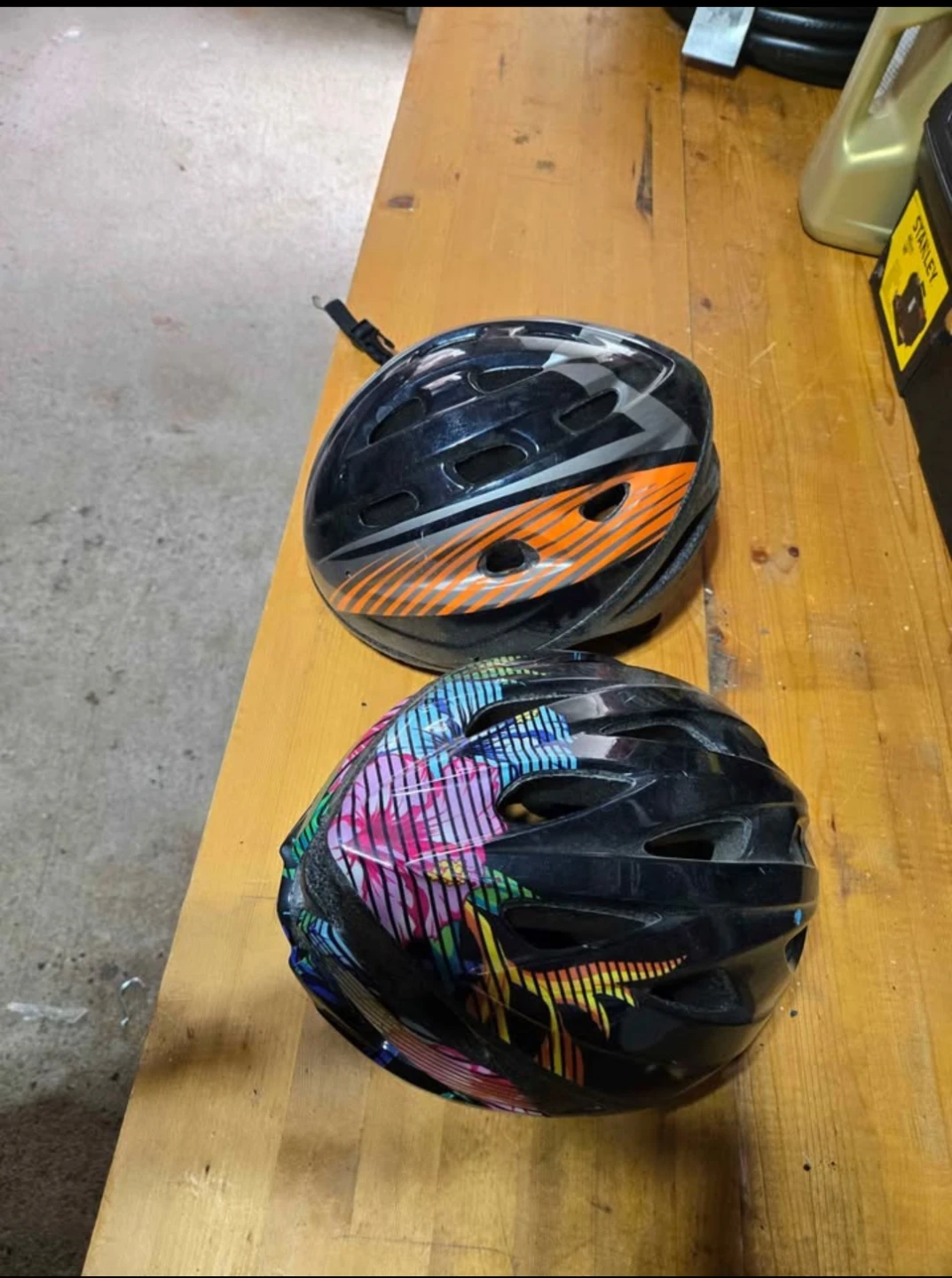Two Bike Helmets