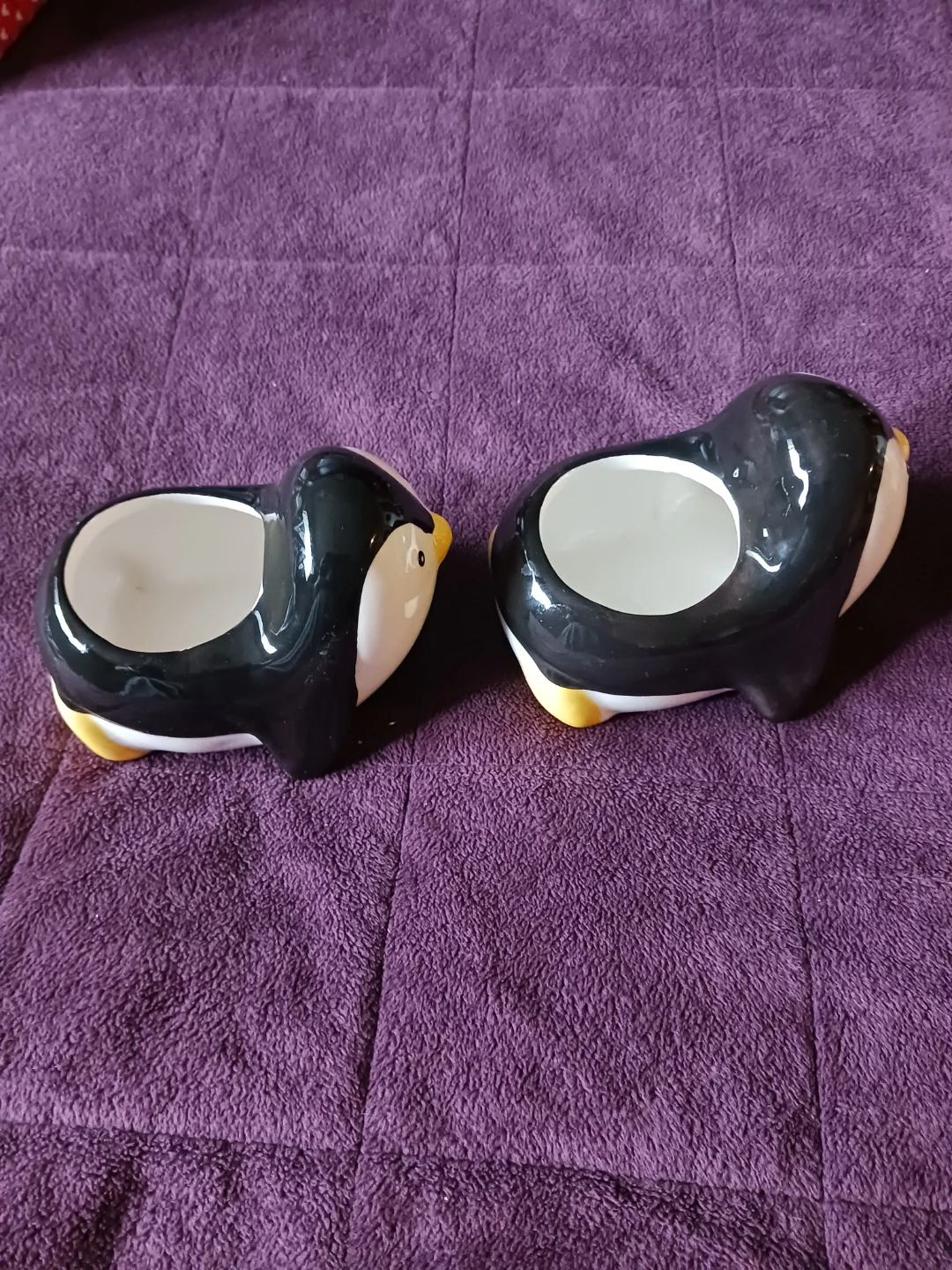 Set of 2 Ceramic Penguin Planters/Holders - photo 4