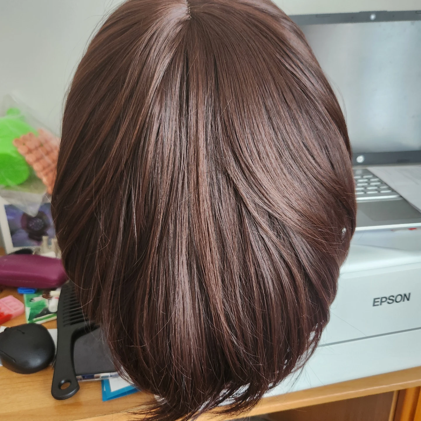 Brown Medium Length Wig