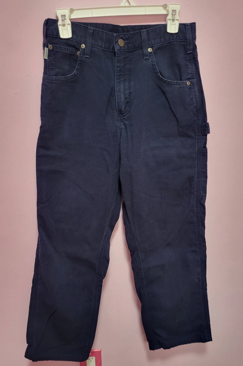 Carhartt Navy Blue Loose Fit Work Pants