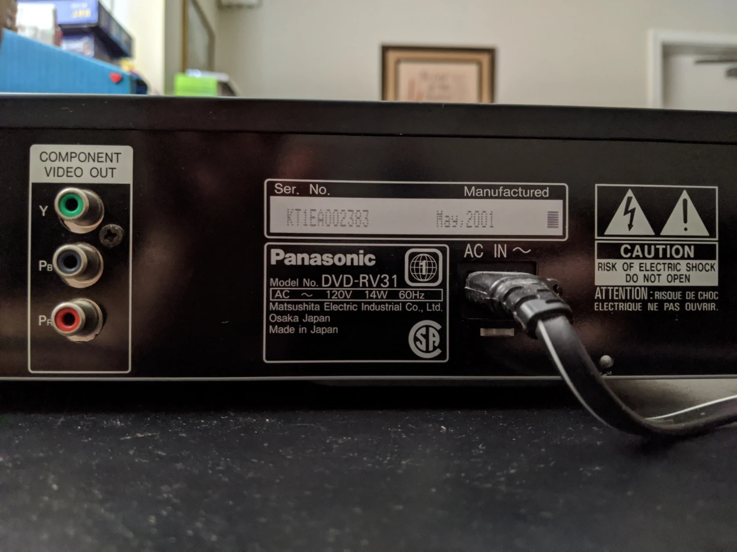Panasonic DVD-RV31 DVD/Video/CD Player with Remote - photo 5