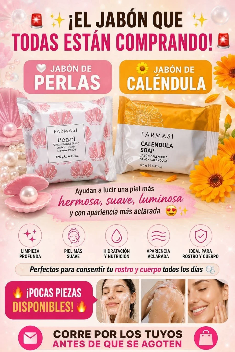 Farmasi Pearl and Calendula Soap (2-Pack)