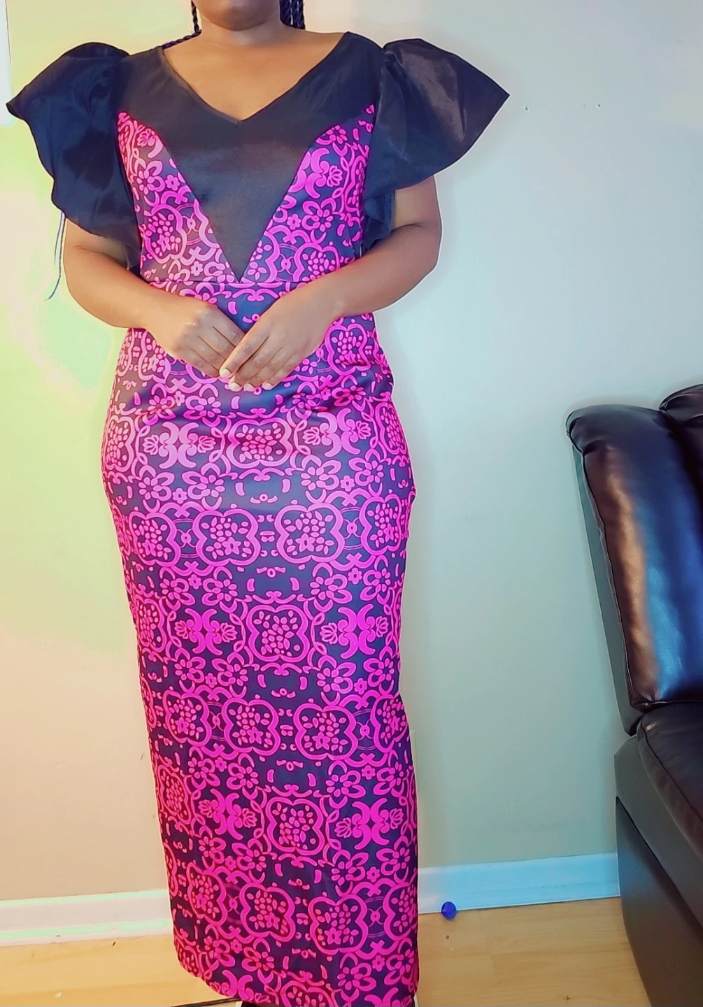 Pink and Black party dress