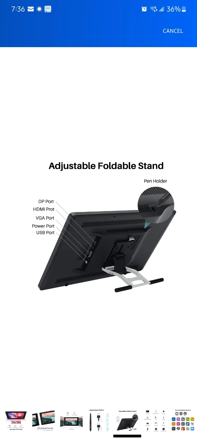 Huion Drawing Monitor Kamvas Pro 24 with pen & adjustable stand - photo 3