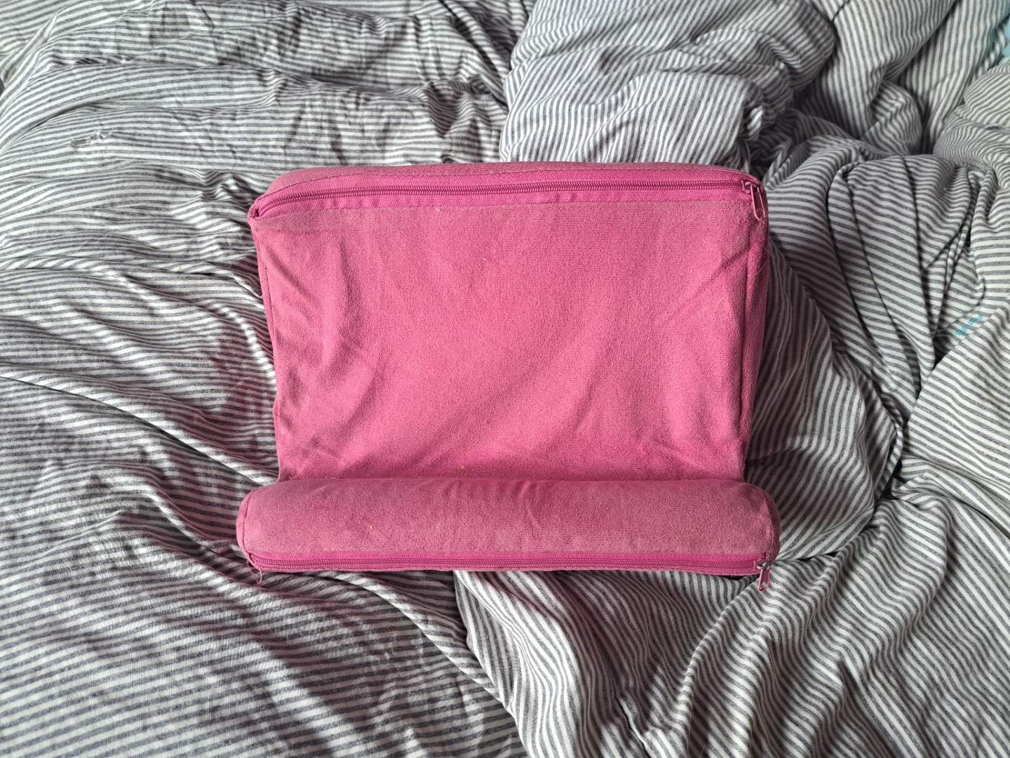 Pink Tablet Stand Pillow