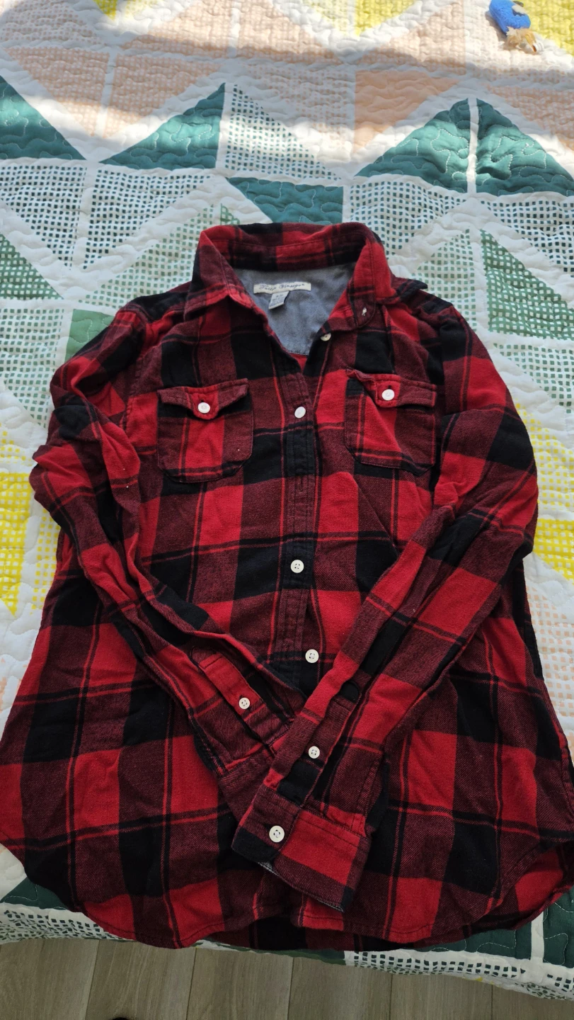 Tailor Vintage Red Buffalo Plaid Flannel Shirt