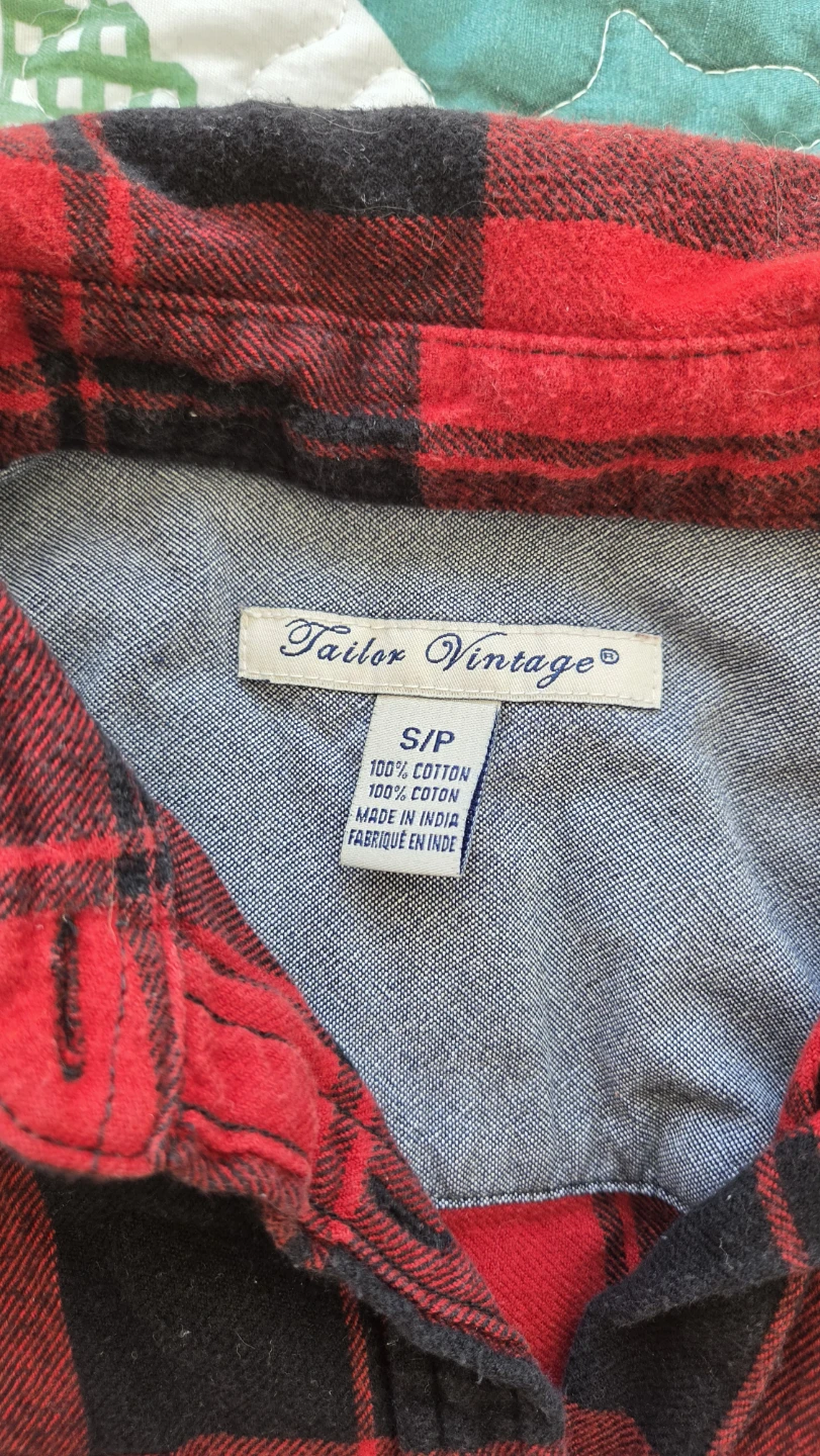 Tailor Vintage Red Buffalo Plaid Flannel Shirt - photo 2