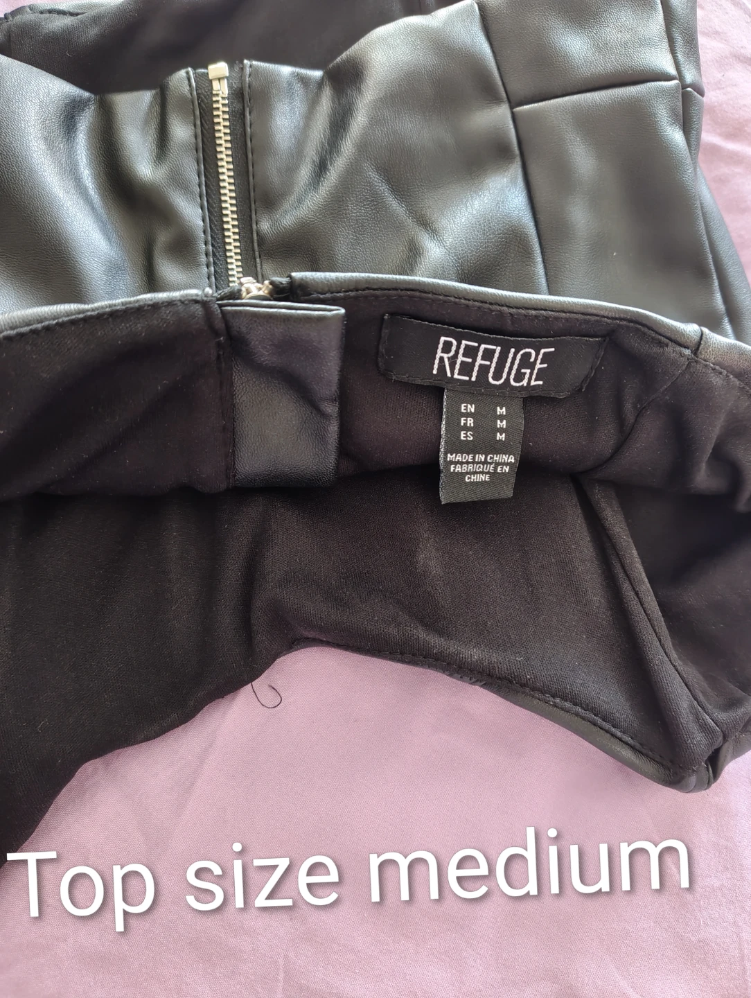 Refuge Faux Leather Corset Top & Skirt Set - photo 5