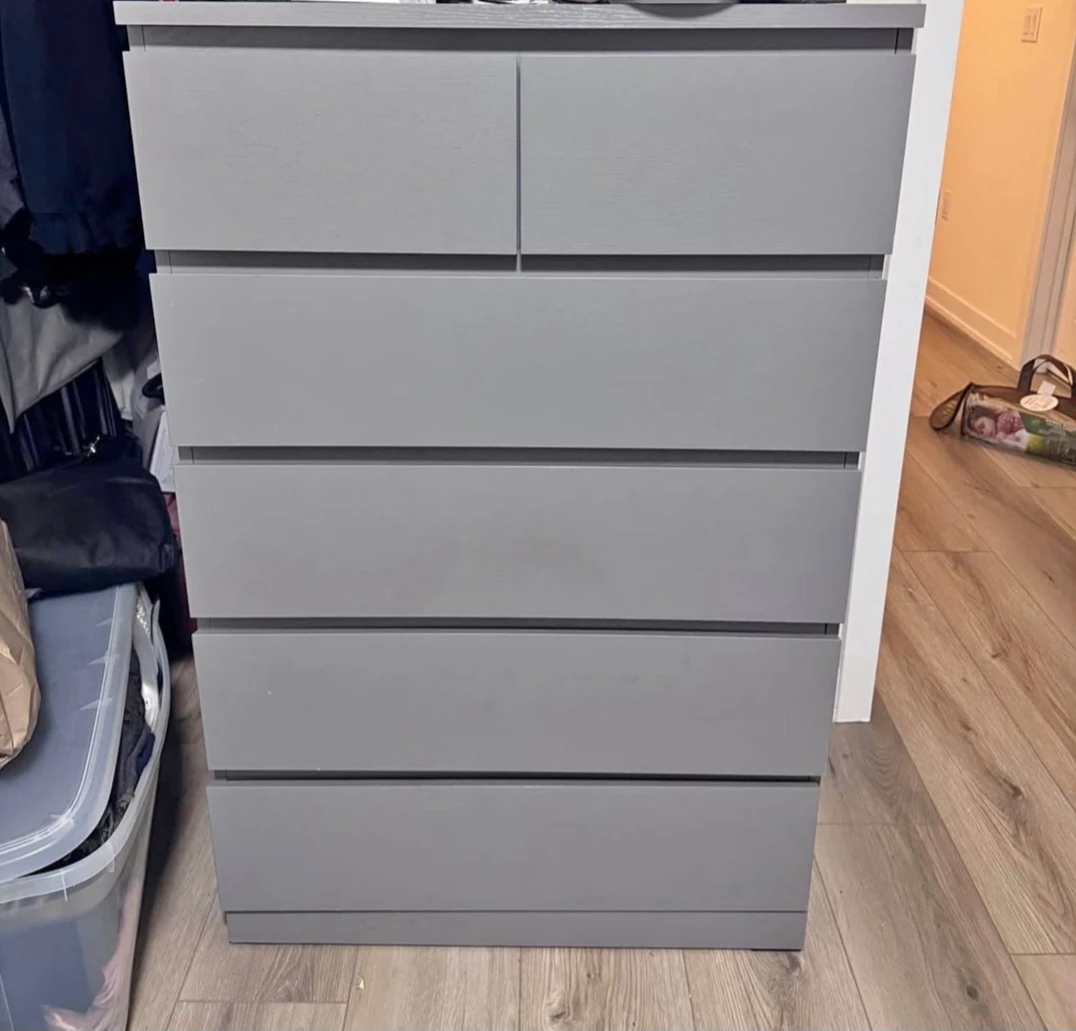 IKEA Grey 6-Drawer Dresser malm