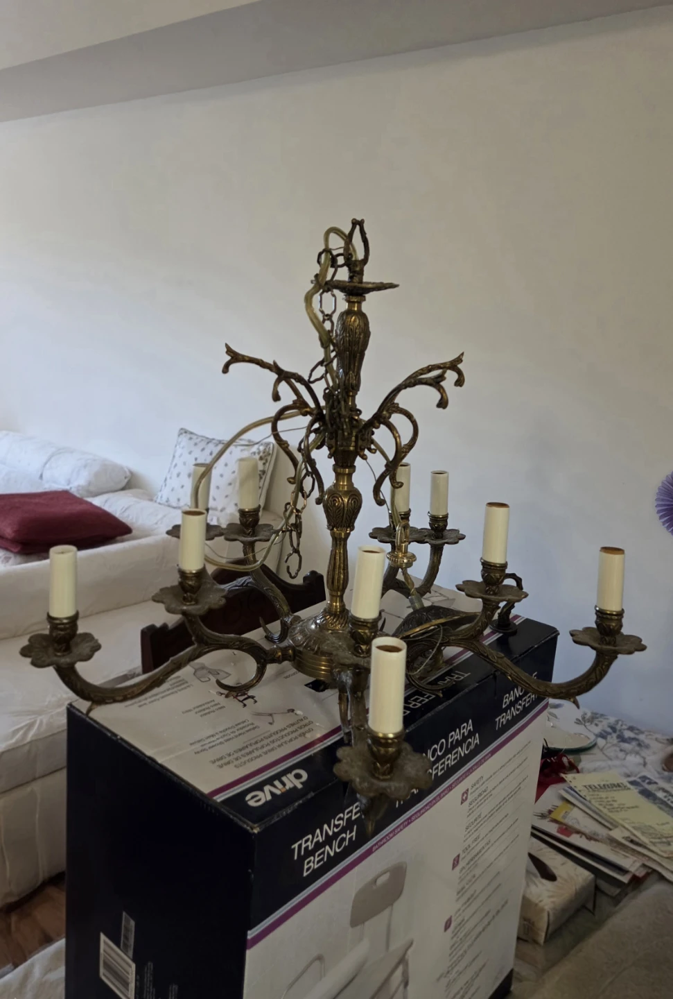 Vintage Brass Chandelier - photo 2