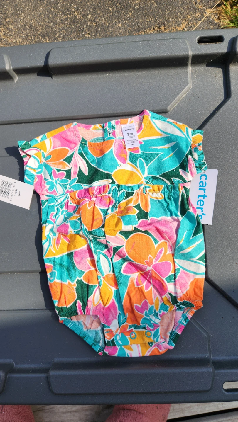 Carter's Baby Girl Floral Romper - Size 3m
