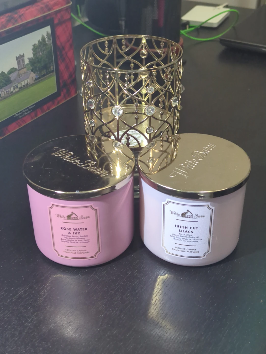 Bath & Body Works Candles - Rose Water & Ivy, Fresh Cut Lilacs