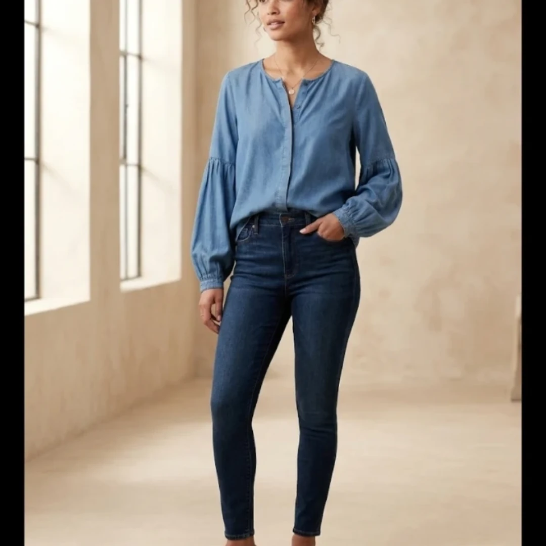 Banana Republic Denim Blouse - Size S/M