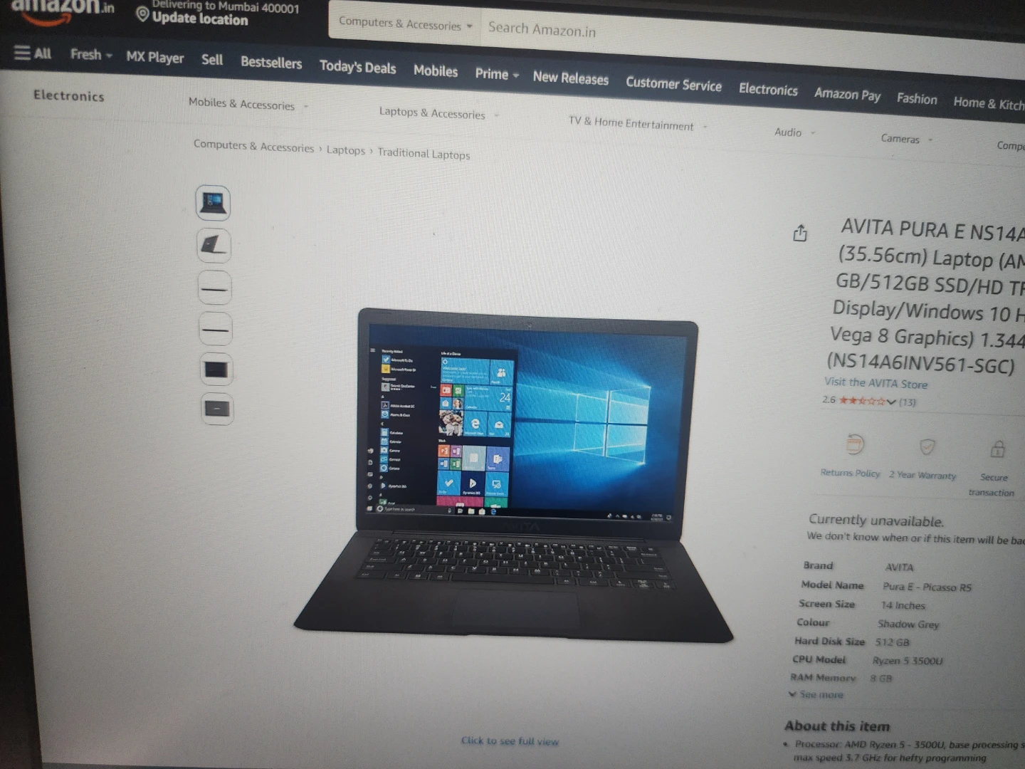 Avita 14"screen laptop - photo 5