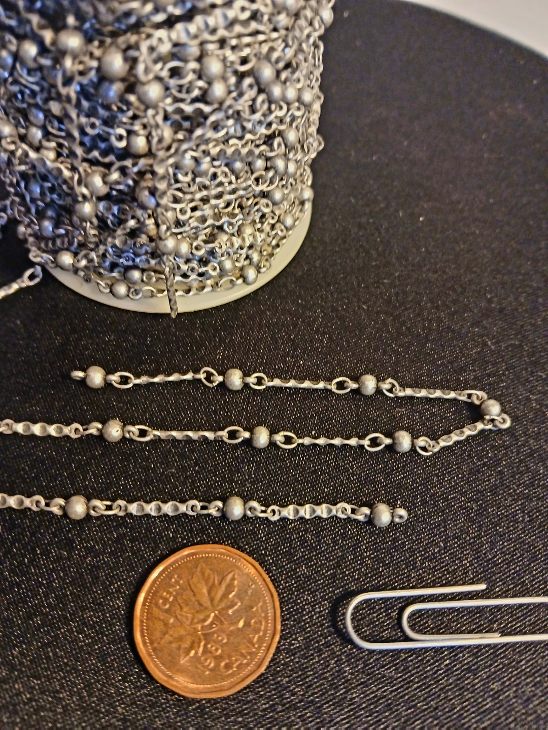 Beaded Chain - Silver Tone - 5 feets - photo 2