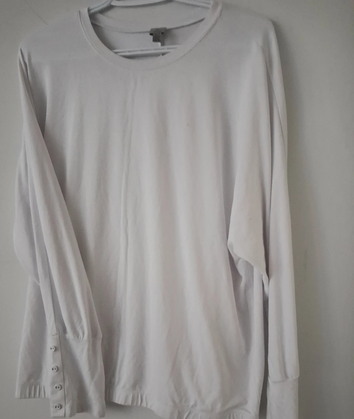 Tristan White Long Sleeve Top