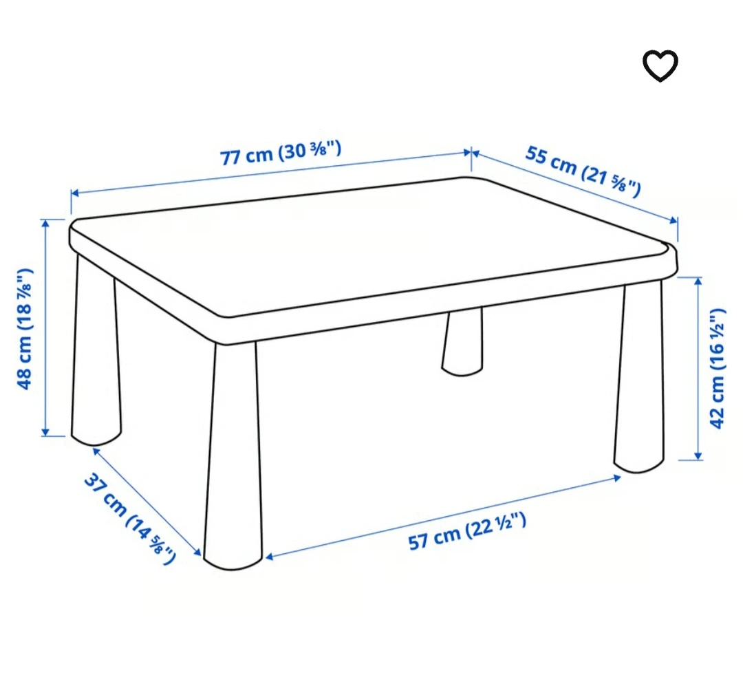 IKEA Mammut Kids Table  - Orange - photo 2