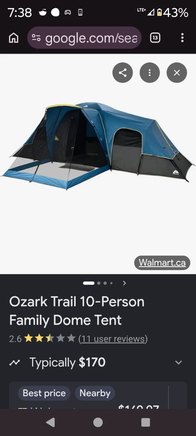 Ozark trail 10 person family tent