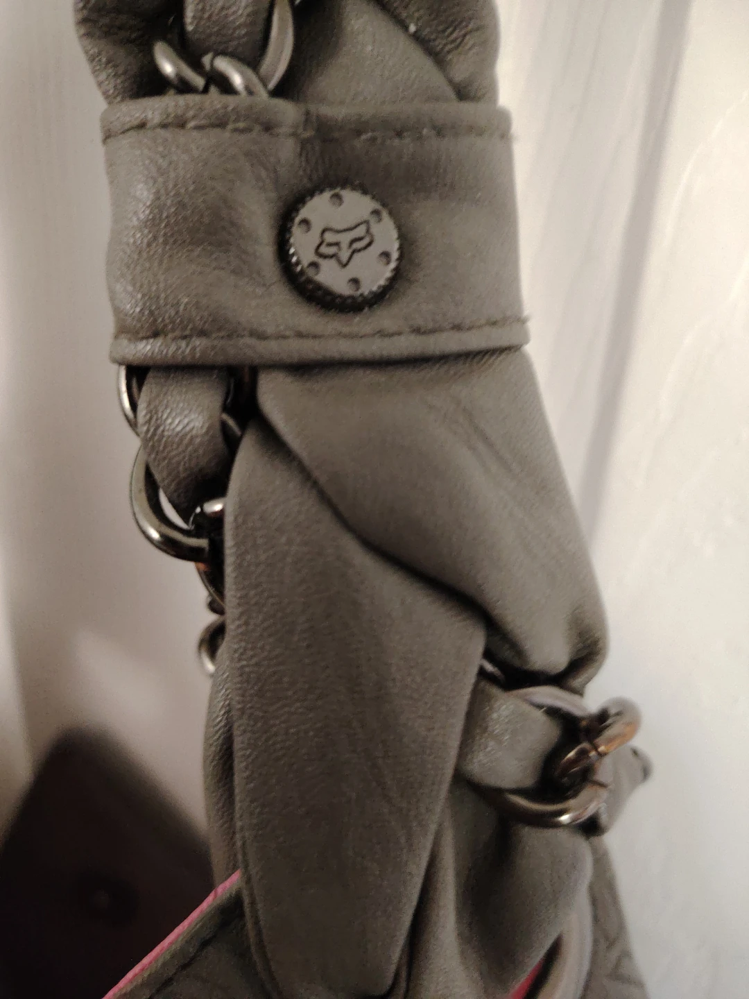 Fox Racing Grey Hobo Bag with Chain Straps - photo 3