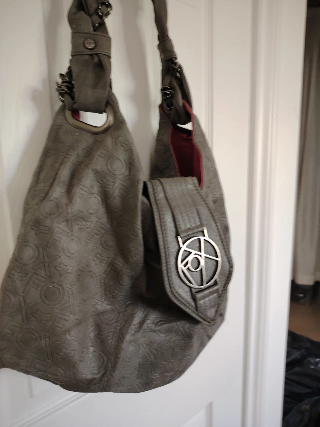 Fox Racing Grey Hobo Bag with Chain Straps - photo 4
