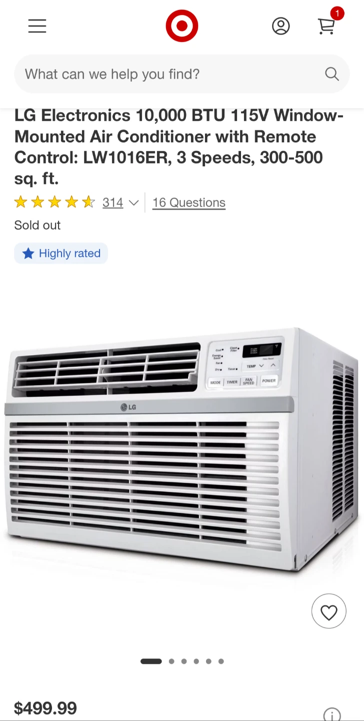 10,000Btu LG Window AC Unit with Remote Control - photo 2