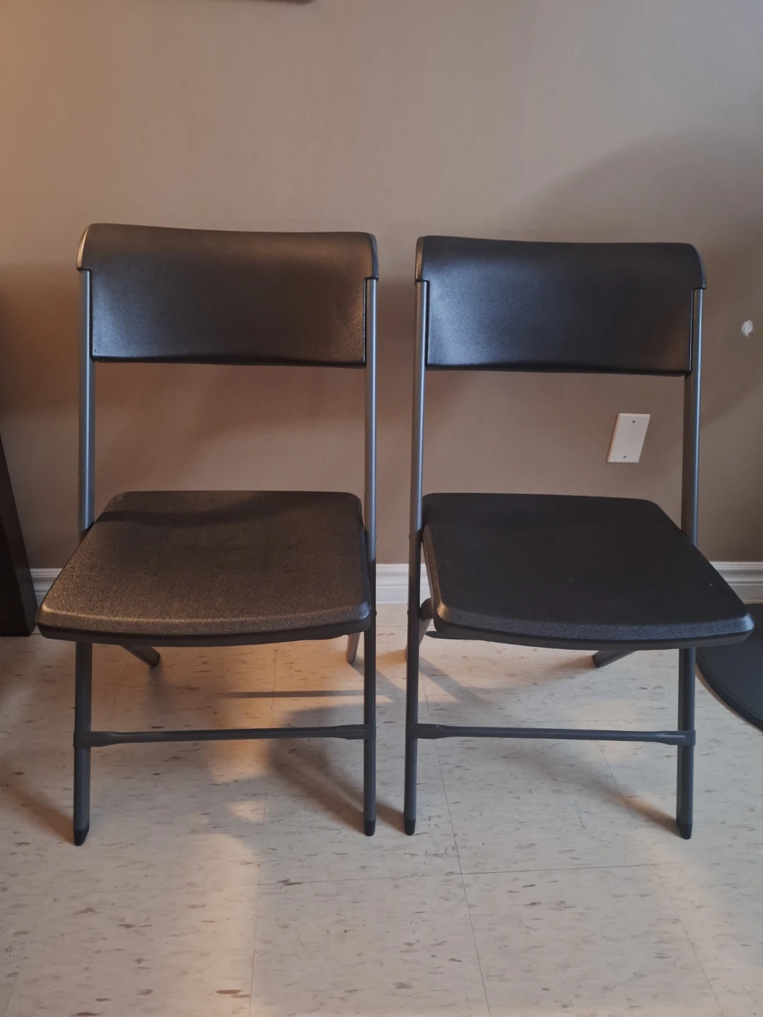 Black Folding Chairs (Set of 2) - photo 2