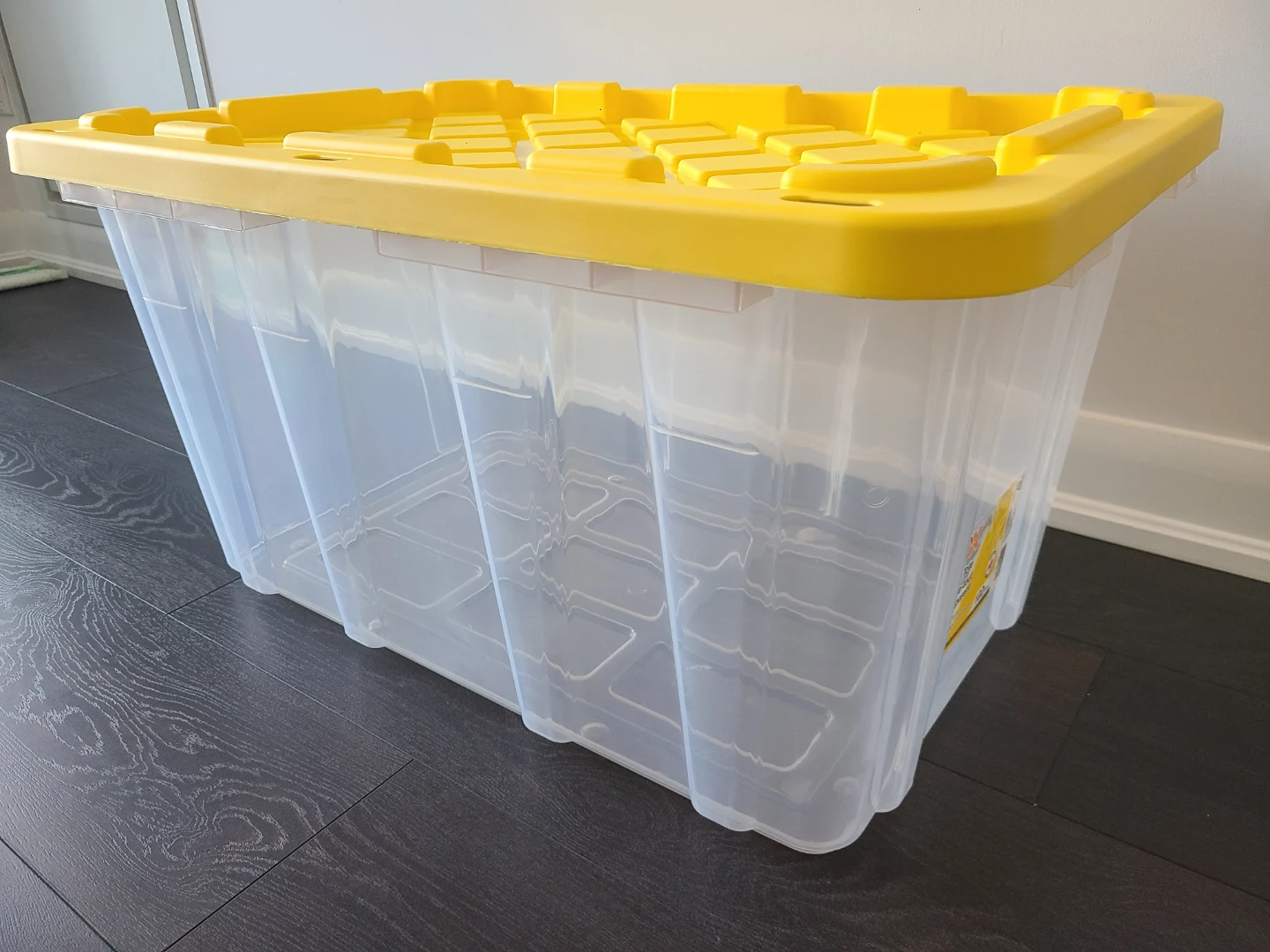 ⚽ HDX Clear Tote with Yellow Lid