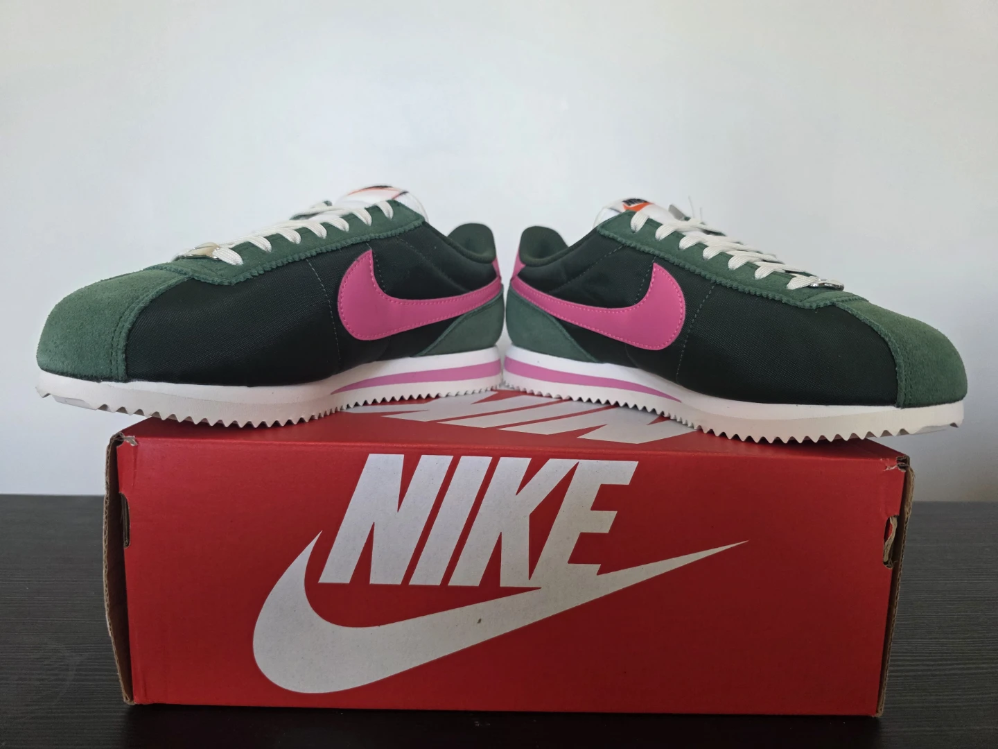 Nike Cortez Sneakers - Green & Pink - Size 6 - photo 3