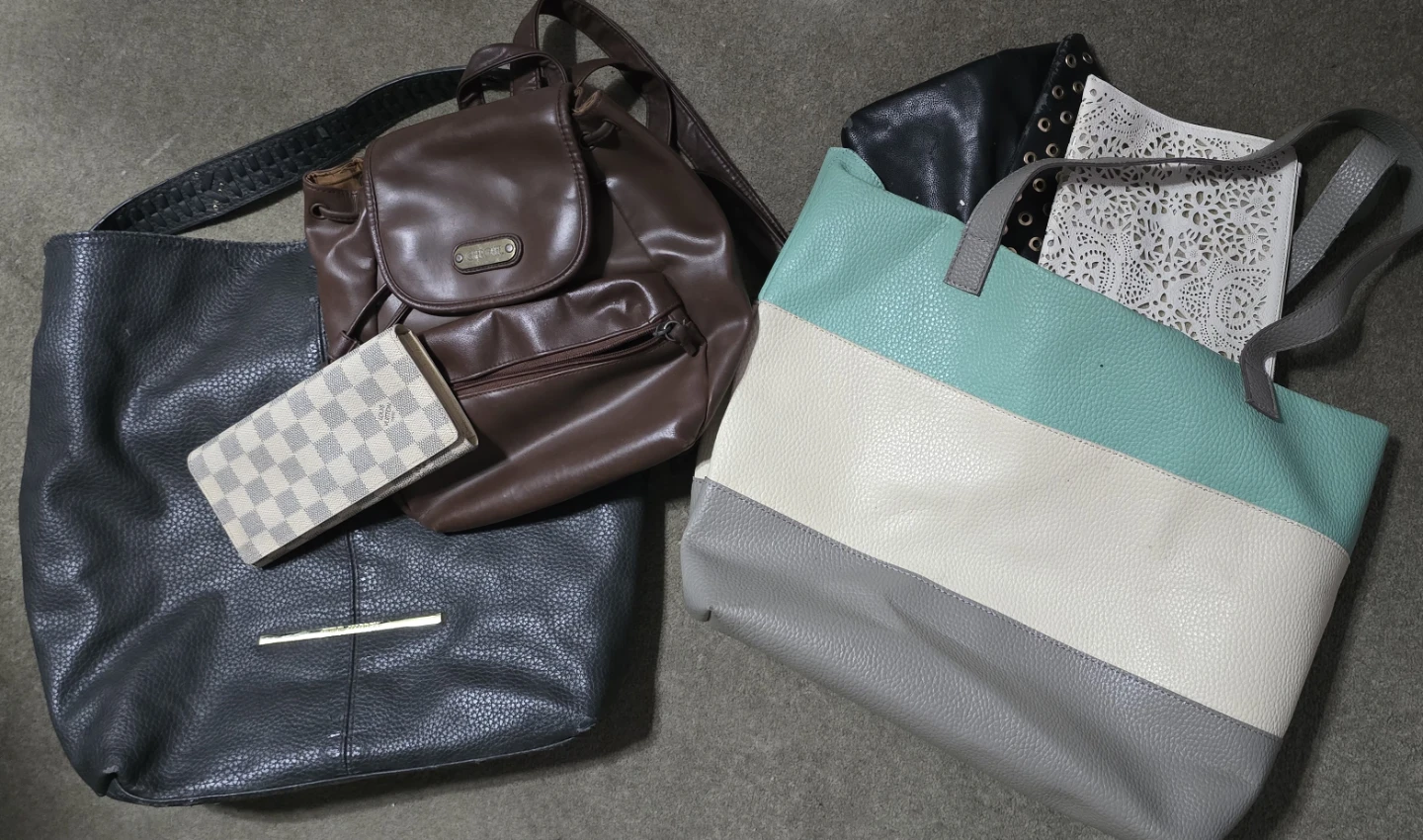 Bundle of 4 Handbags and a LV Wallet