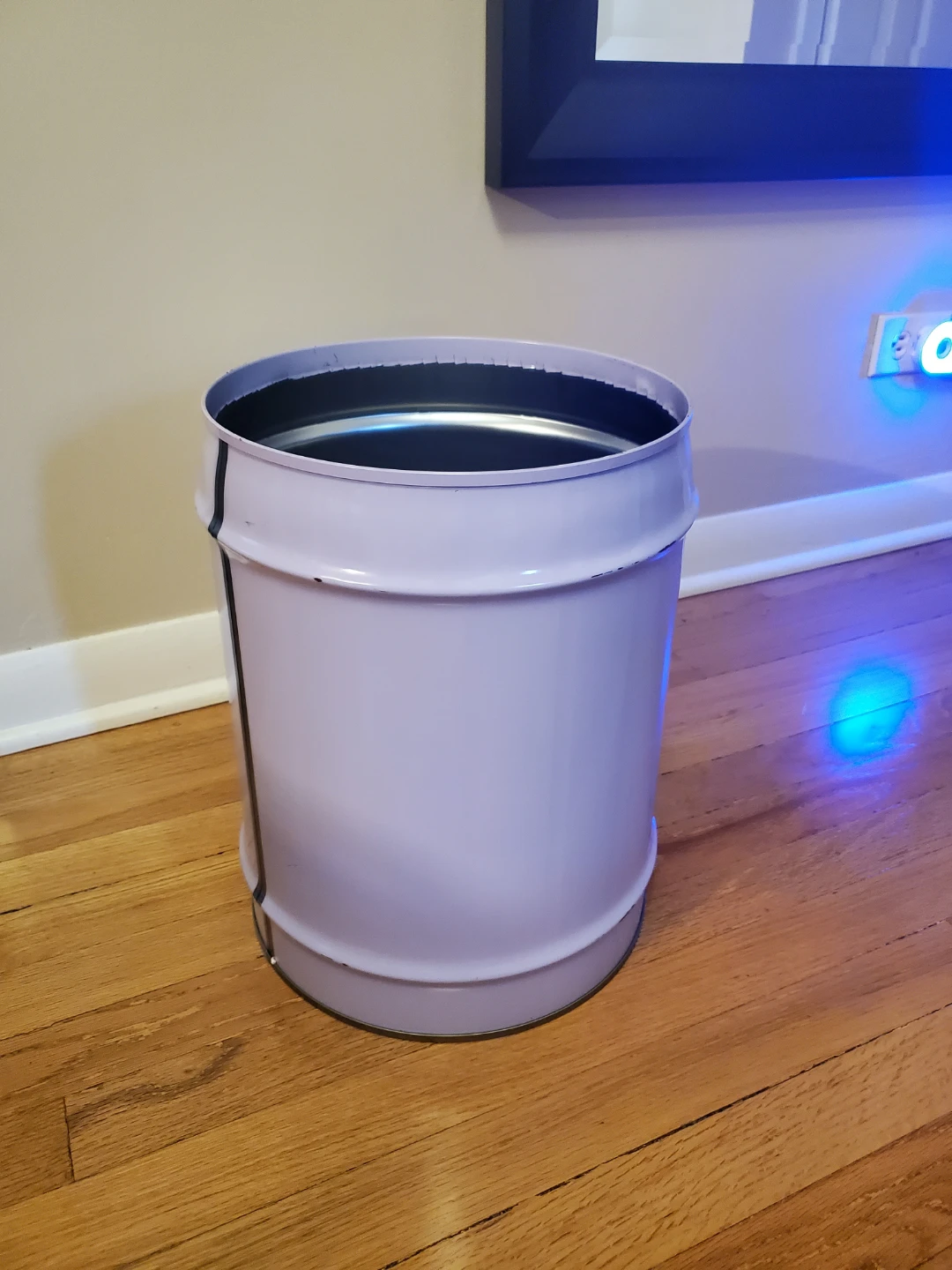 Light Purple Metal Trash Can