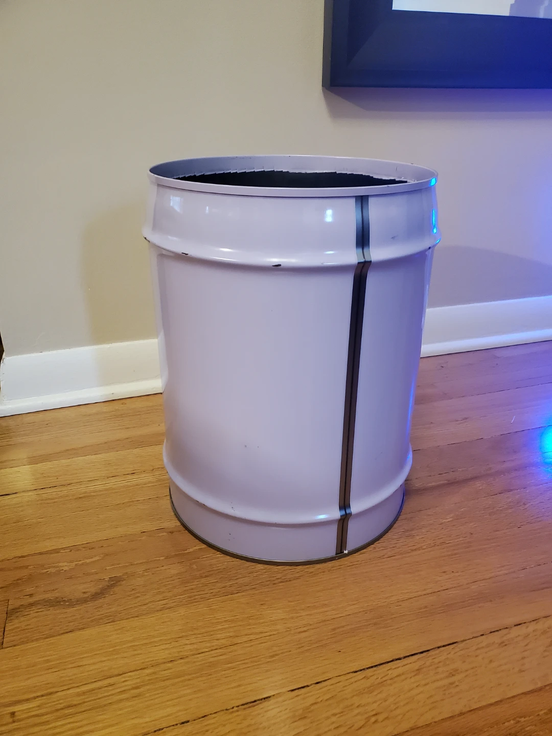 Light Purple Metal Trash Can - photo 2