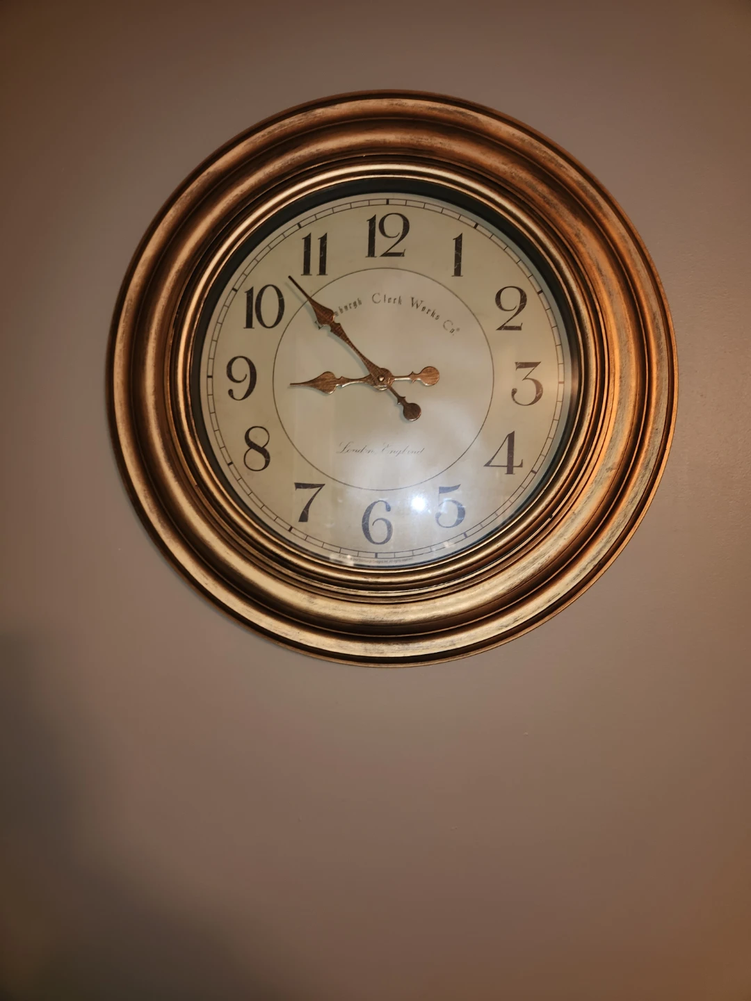 Large Gold Wall Clock