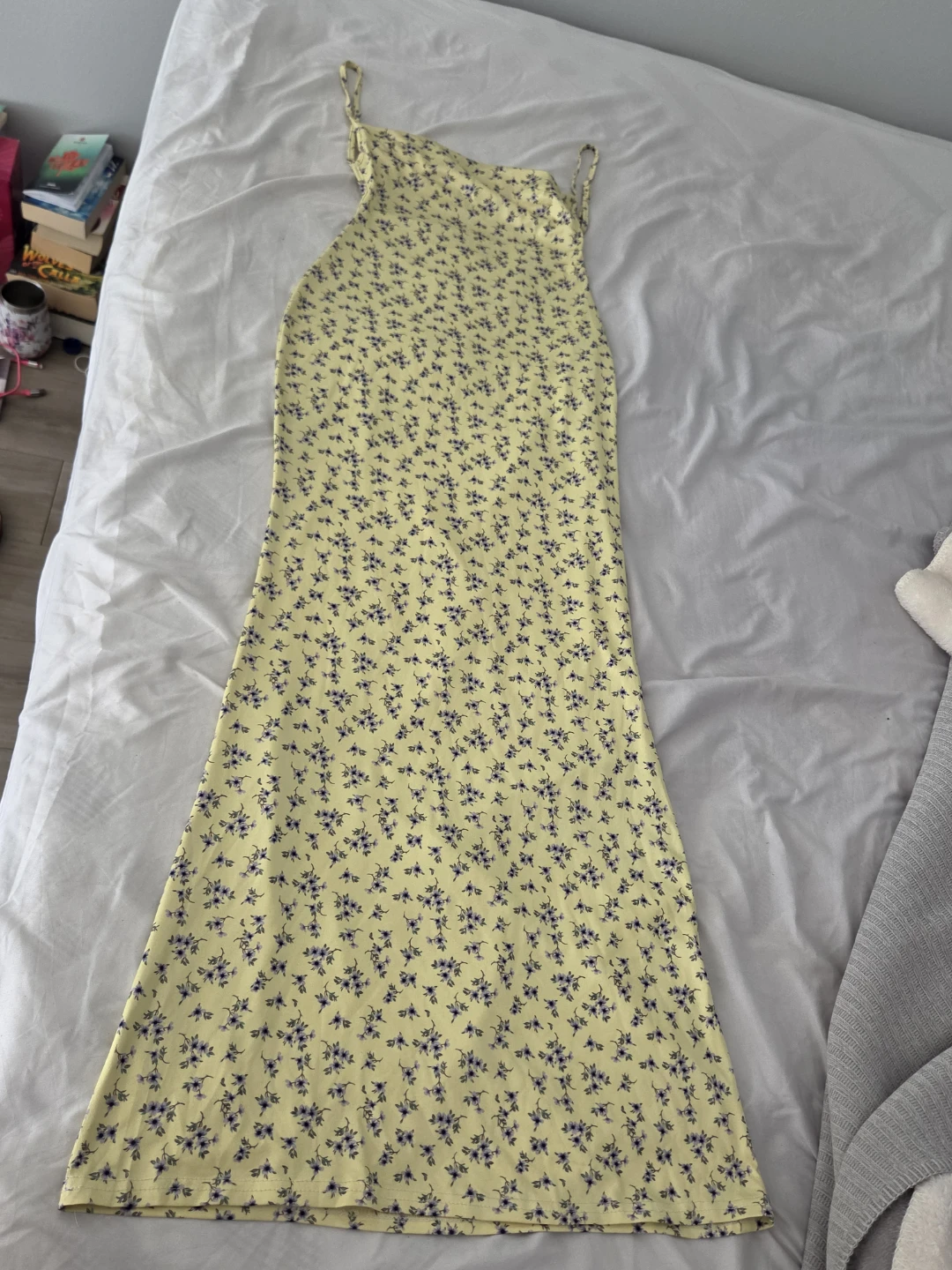 Yellow Floral Midi Dress