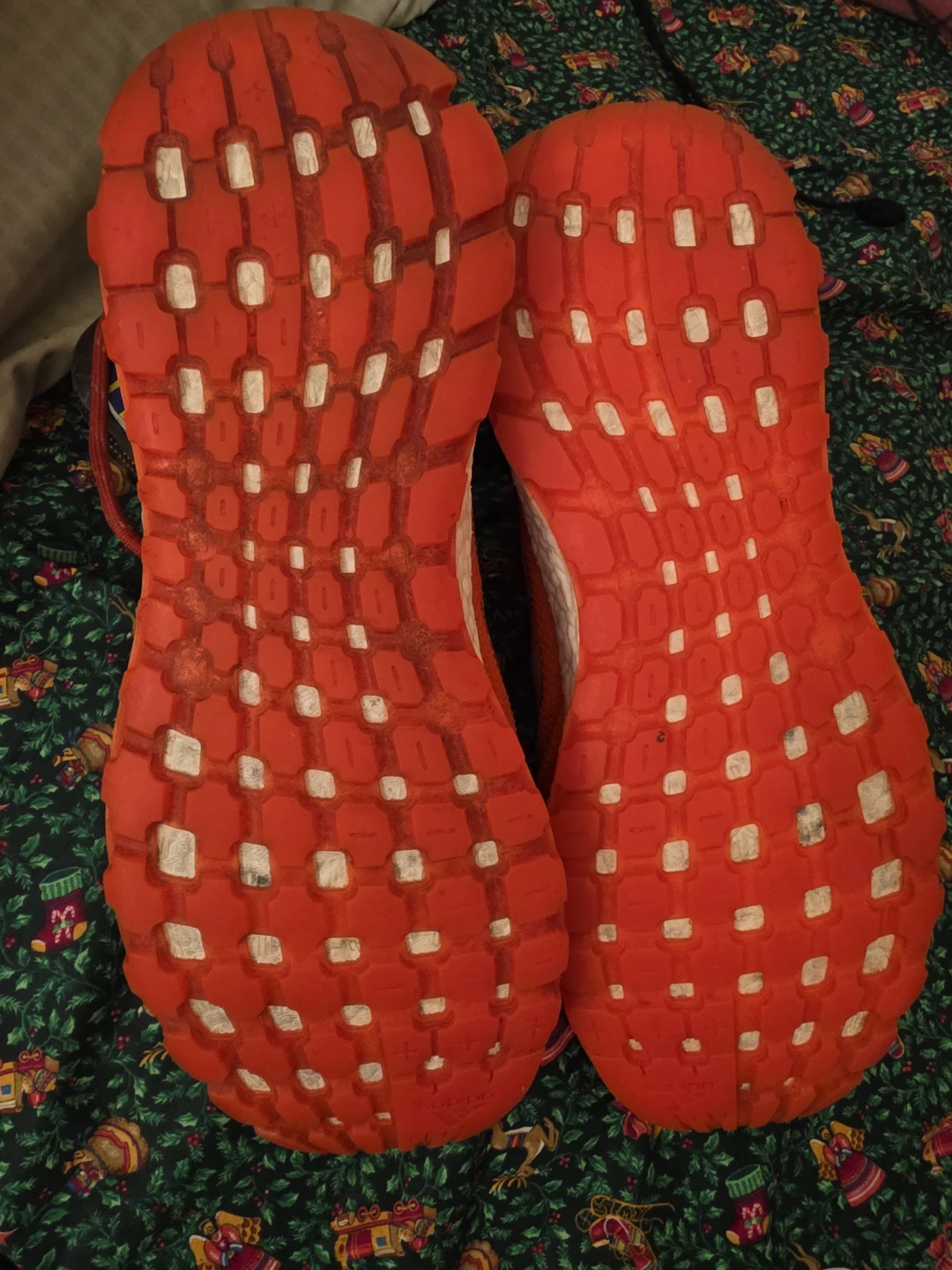 Mens adidas Boost Running Shoes reddish orange size 10 - photo 2
