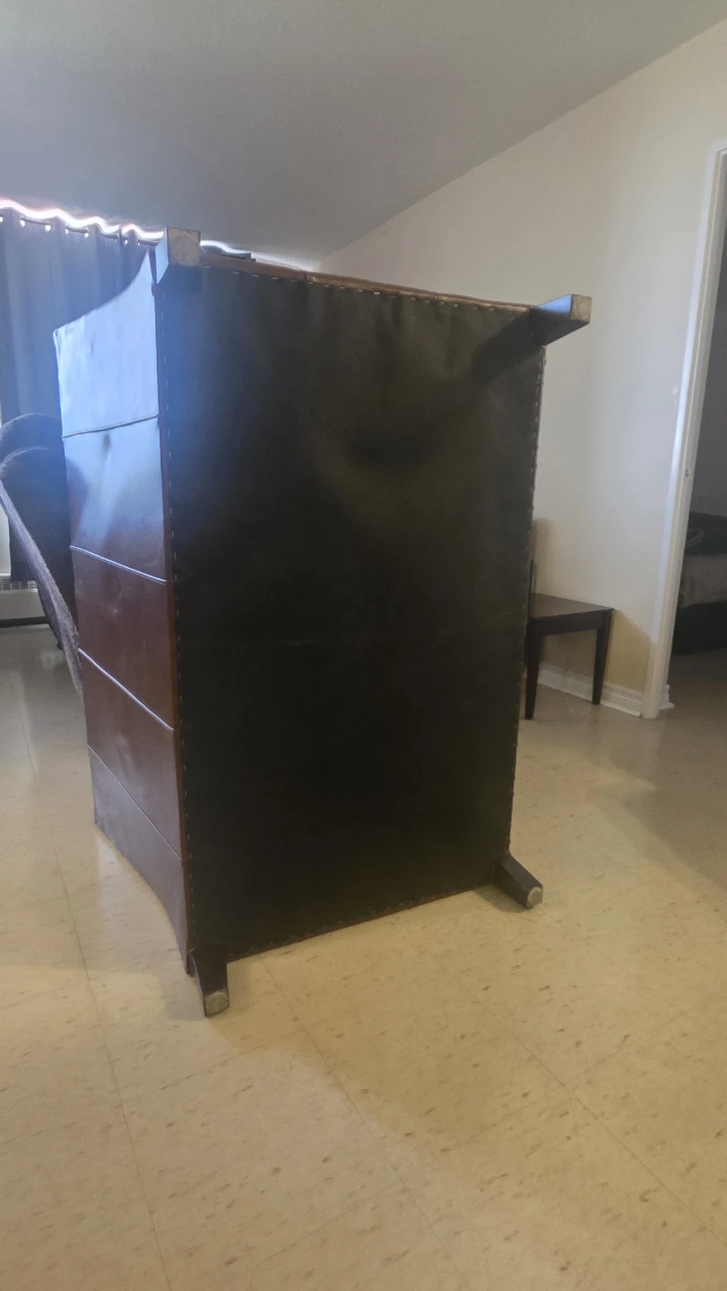 Brown Leather Loveseat Sofa - photo 3