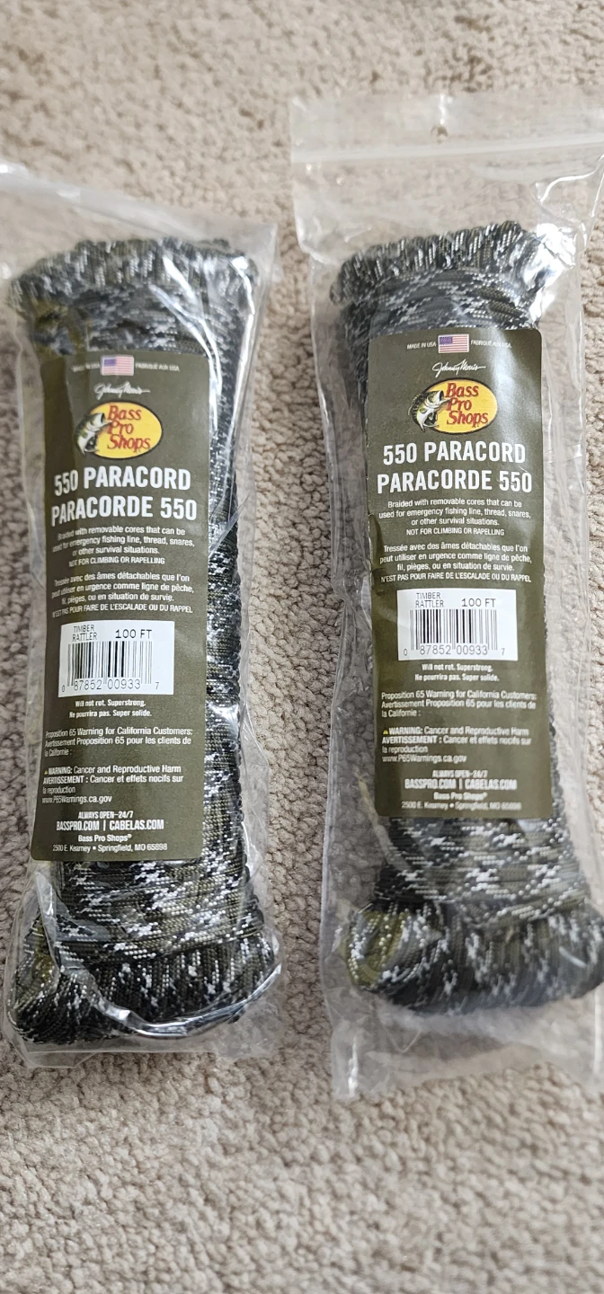Bass Pro Shops 550 Paracord - Timber Rattler Camo