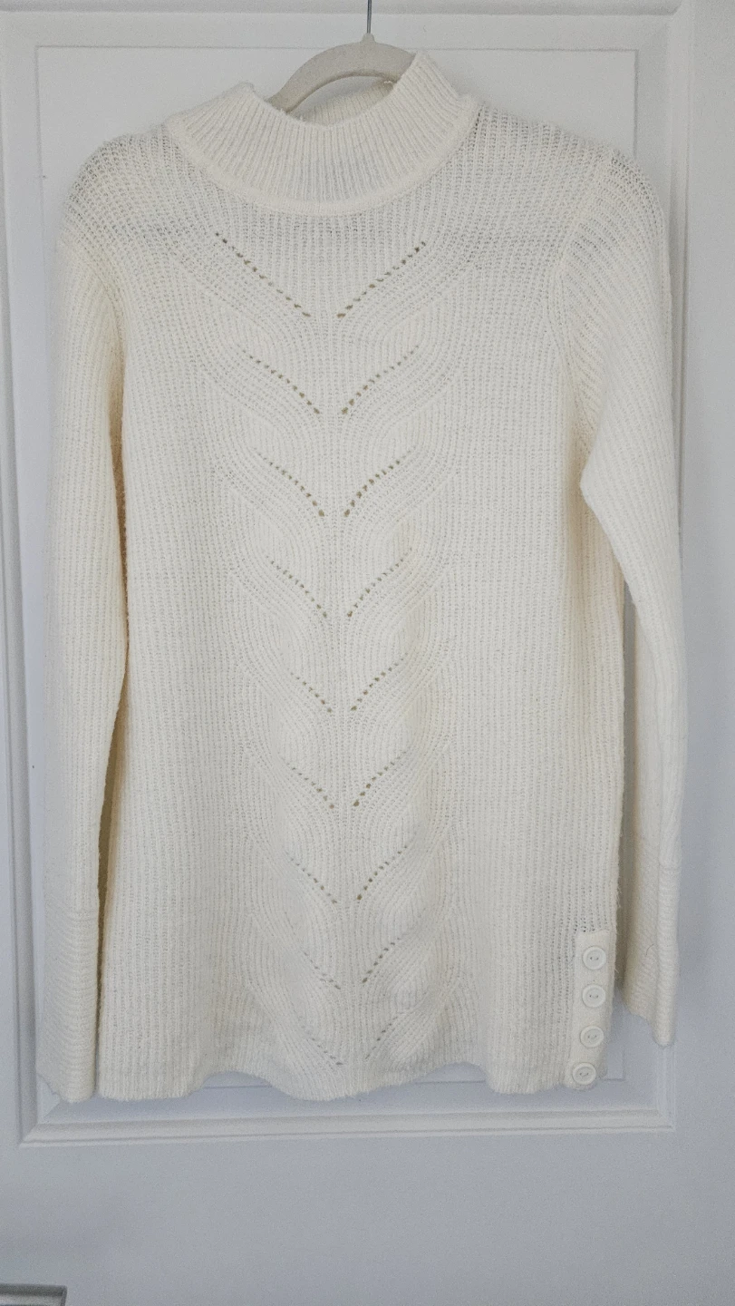 NEW Lily Morgan Cream Sweater Medium ⚽ - photo 2