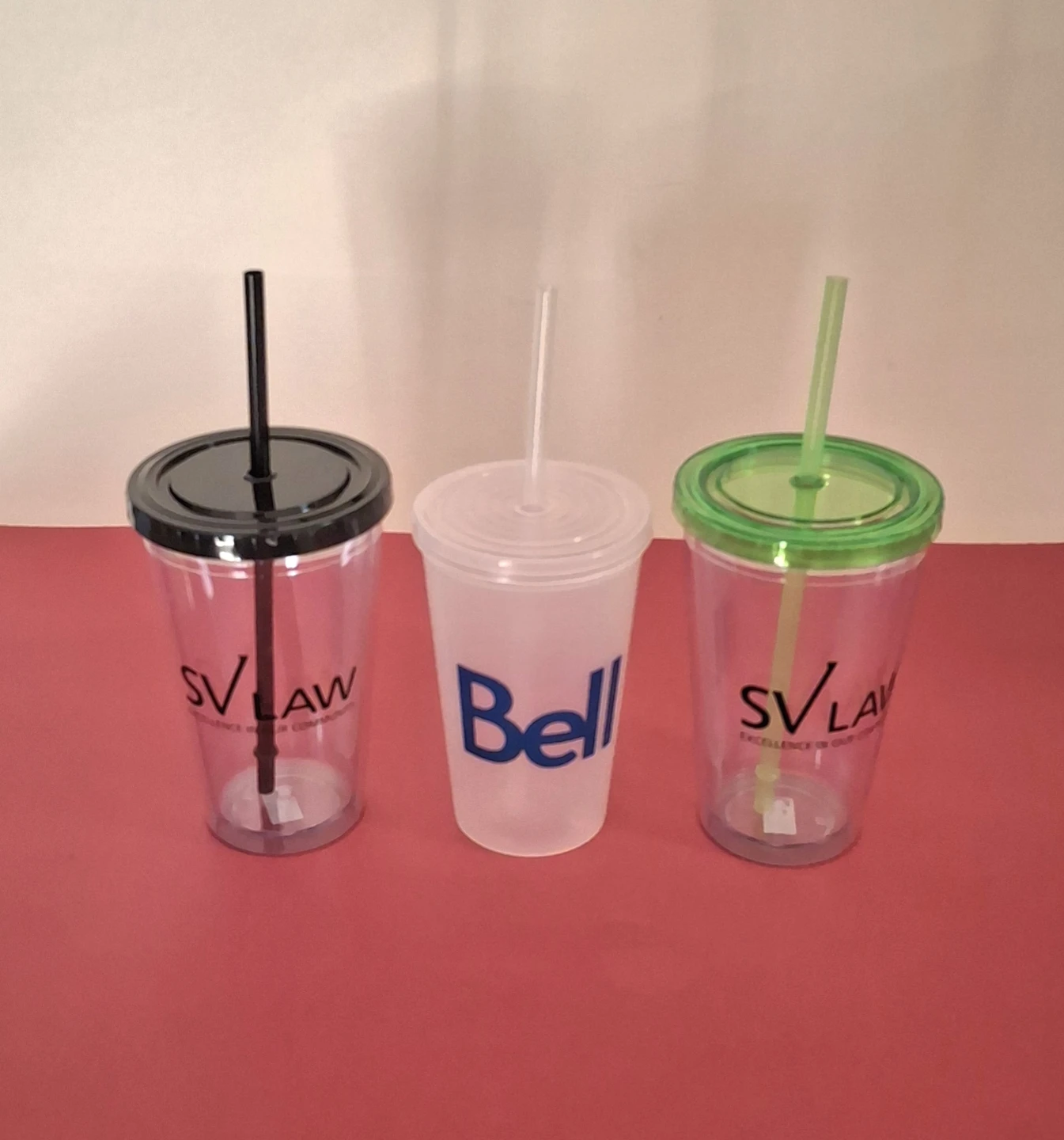 Reusable Cups with Lids & Straws ($5 each)