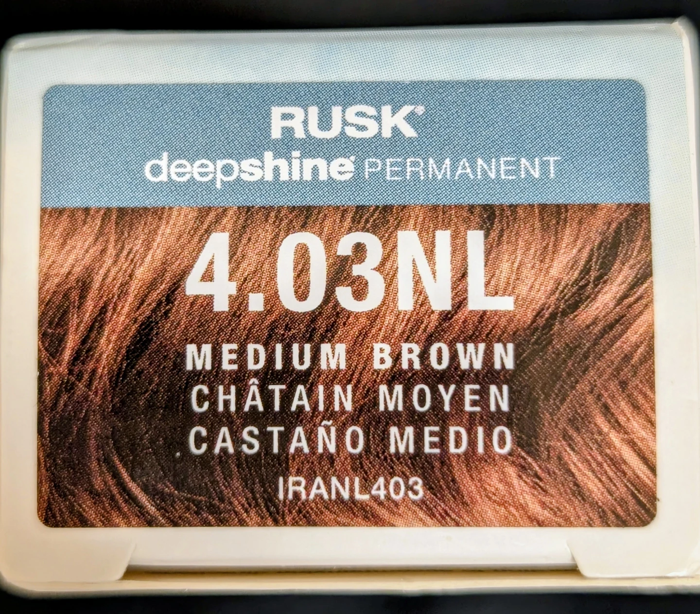 Medium Brown Rusk Permanent Hair Color 4.03 NL